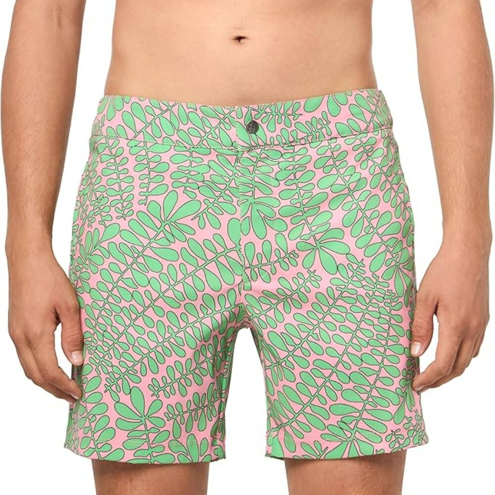 NWT Size 34 Mr. Turk Men’s Classic Board Short – Tropical Floral Trunks